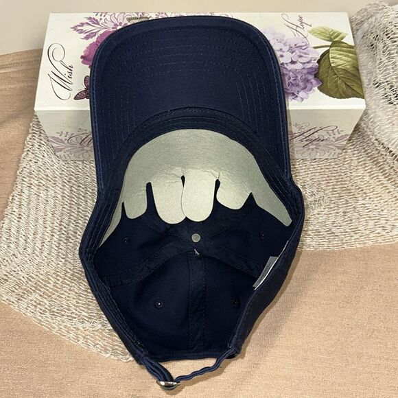 MIGHTY FINE OS Unisex Navy Blue Red White Patch USA Baseball Cap - Picture 5 of 7